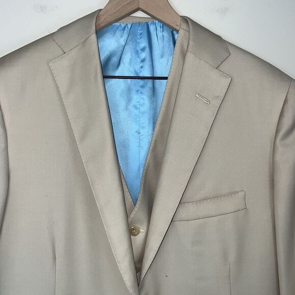 Holland & Sherry Savile Row Sport Coat Blazer Vest 2 Piece Set Sz 40R - Picture 2 of 16